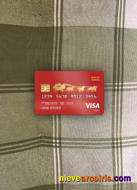 USA Wells Fargo bank visa debit card photolook